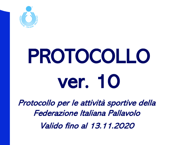 Protocollo per le attività sportive della FIPAV valido fino al 13.11.2020